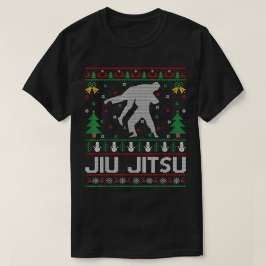 柔術武術アートラバークリスマス醜い柔術Ch Tシャツ (デザイン正面)