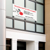 柔術武術芸術学校事業のパーソナライズ 横断幕 (ビルの外側)