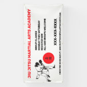 柔術武術芸術学校事業のパーソナライズ 横断幕 (縦)