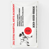 柔術武術芸術学校事業のパーソナライズ 横断幕 (縦)