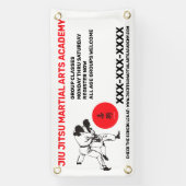 柔術武術芸術学校事業のパーソナライズ 横断幕 (縦)