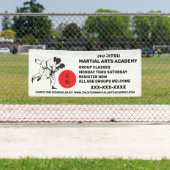 柔術武術芸術学校事業のパーソナライズ 横断幕 (インサイチュ)