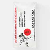 柔術武術芸術学校事業のパーソナライズ 横断幕 (縦)