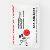 柔術武術芸術学校事業のパーソナライズ 横断幕 (縦)