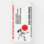 柔術武術芸術学校事業のパーソナライズ 横断幕 (縦)