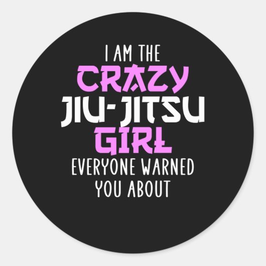 柔術熱狂する女 ラウンドシール (正面)