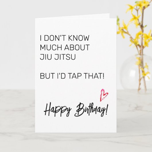 柔術誕生日カード カード (黄色い花)