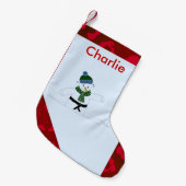 柔術雪だるま スモールクリスマスストッキング (正面 (吊り時))