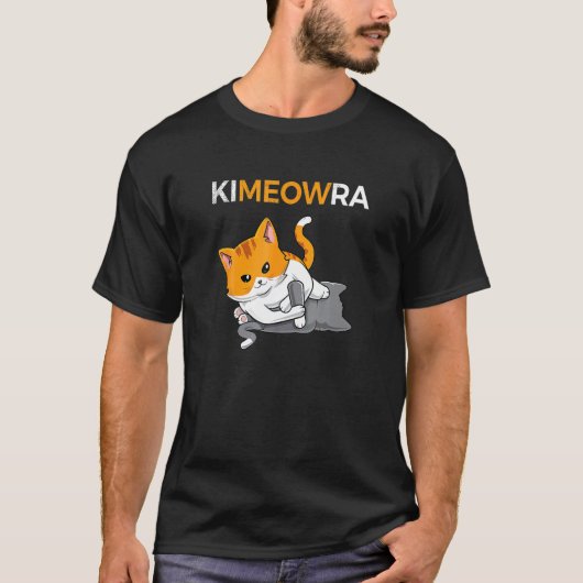 柔術 キムラ かわいい 猫 面白い BJJ Tシャツ (正面)