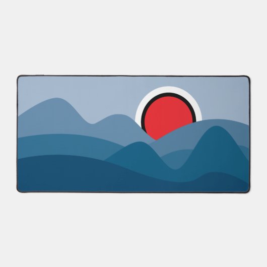 柔術 – 白帯 – 黒帯日 デスクマット (正面)