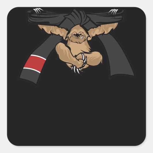 柔術BJJスロッスブラックベルトライト スクエアシール (正面)