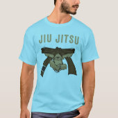 柔術BJJスロース柔術ブラウンベルト付き Tシャツ (正面)