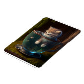 柔軟なティーカップの子猫 マグネット (左側)