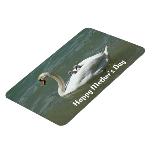 柔軟なベビー付き白鳥 マグネット (左側)