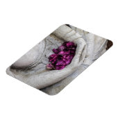 柔軟な光磁石花付き仏 マグネット (左側)