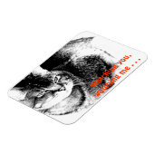 柔軟な冷蔵庫用マグネット- Watchful Cat マグネット (左側)