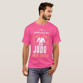 柔道おもしろい犬恋人スポーツ武術アートユーモア柔道 Tシャツ (正面フル)
