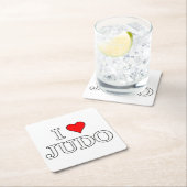 柔道が大好き スクエアペーパーコースター (インサイチュ)