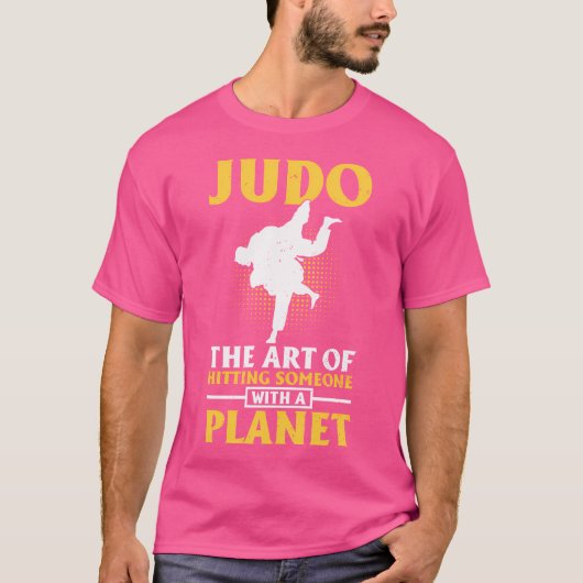 柔道で柔道を打つ Tシャツ (正面)