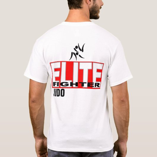 柔道のエリートの戦闘機のTシャツ Tシャツ (裏面)