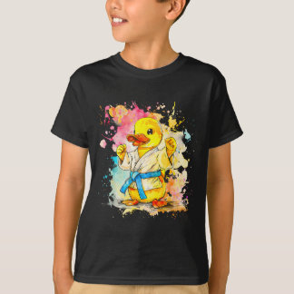 柔道のラバーダック ネイチャーキックボクシング テコンドー Tシャツ