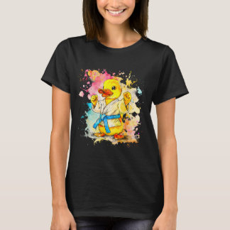 柔道のラバーダック 自然 キックボクシング テコンドー Tシャツ