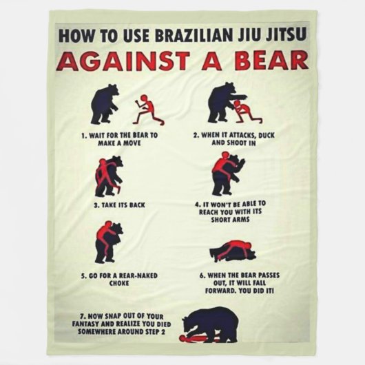 柔道の使い方 フリースブランケット (正面)