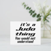 柔道の物デザイン ポストカード (スタンド正面)