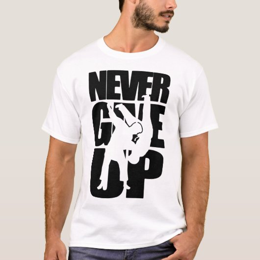 柔道を与え決して上げない Tシャツ (正面)