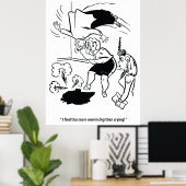 柔道を練習している女性の夫とユーモアおもしろい、 ポスター (ホームオフィス)