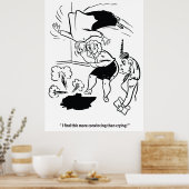 柔道を練習している女性の夫とユーモアおもしろい、 ポスター (キッチン)