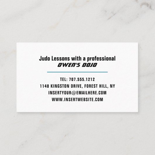 柔道デザイン先生 名刺 (裏面)