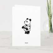 柔道パンダの漫画 黒帯おめでとう カード (裏面)