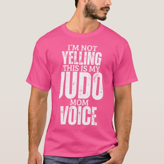 柔道ママ声おもしろい女ママ柔道 Tシャツ (正面)
