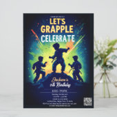 柔道マートアルアーツキッズの誕生日パーティーの招待状 招待状 (スタンド正面)