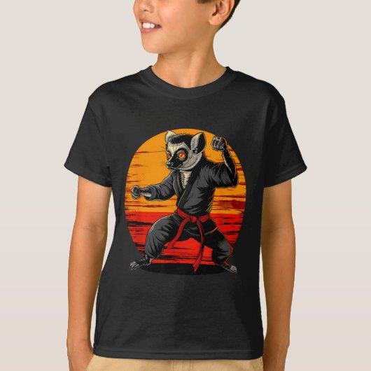 柔道ワオキツネネズミ自然キックボクシングテコンドー武術 Tシャツ (正面)