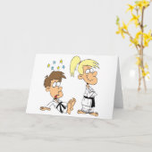 柔道子供 カード (黄色い花)