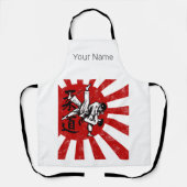 柔道武術アーツ日本のヴィンテージレトロデザイン エプロン (正面)