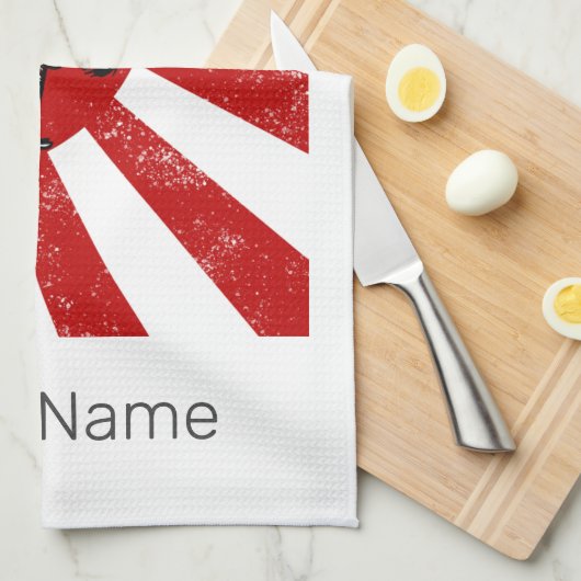 柔道武術アーツ日本のヴィンテージレトロデザイン キッチンタオル (四つ折り)