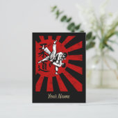 柔道武術アーツ日本のヴィンテージレトロデザイン ポストカード (スタンド正面)