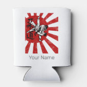 柔道武術アーツ日本のヴィンテージレトロデザイン 缶クーラー (裏面)