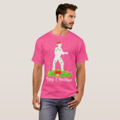 柔道武術芸術愛好家マッチングサンタハット柔道Ch Tシャツ (正面フル)