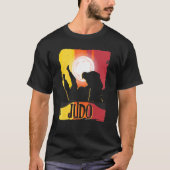 柔道男子ヴィンテージ柔道家80年代レトロ日本の武術 Tシャツ (正面)