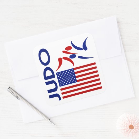 柔道統一された州 スクエアシール (封筒)