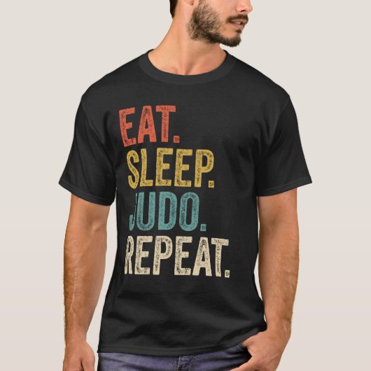 柔道食べ復活柔道おもしろい復習 Tシャツ (正面)