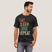 柔道食べ復活柔道おもしろい復習 Tシャツ (正面フル)