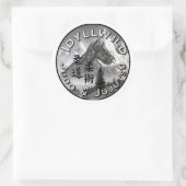 柔道・柔術ラウンドステッカー ラウンドシール (バッグ)