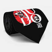 柔道 - 漢字、日の丸 ネクタイ (ロール)