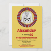 柔道 空手 武道 生日招待状 男の子 招待状 (正面)