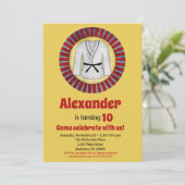 柔道 空手 武道 生日招待状 男の子 招待状 (スタンド正面)